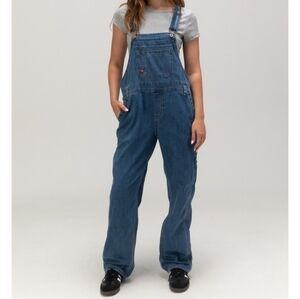 Dickies Denim Bib Overalls Medium Wash Blue XS FB206MSB